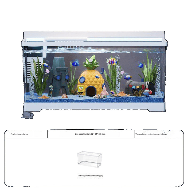 Plastic Clear Fish Tank for Lazy Owners: Goldfish Tank for Living Room, Balcony, Desktop - Small & Medium Eco - Aquascape Home Aquarium - Afrilinker