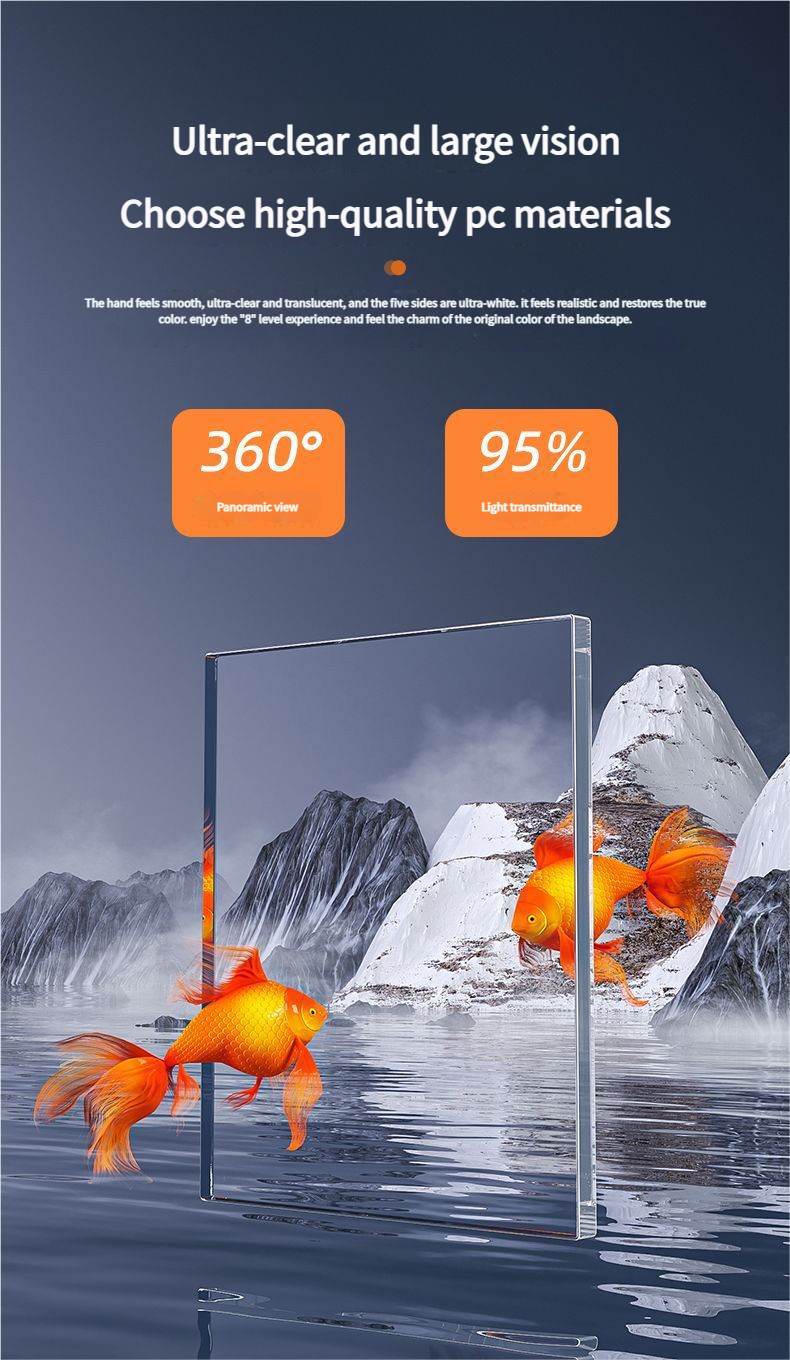 Plastic Clear Fish Tank for Lazy Owners: Goldfish Tank for Living Room, Balcony, Desktop - Small & Medium Eco - Aquascape Home Aquarium - Afrilinker