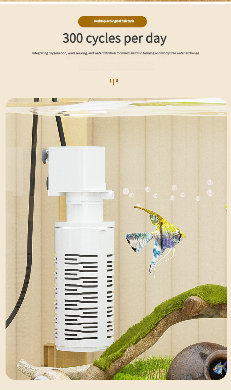 Desktop Fish Tank for Home/Living Room/Balcony/Office - Small-Medium Plastic Lazy Goldfish Tank with Eco-Scaping - Afrilinker