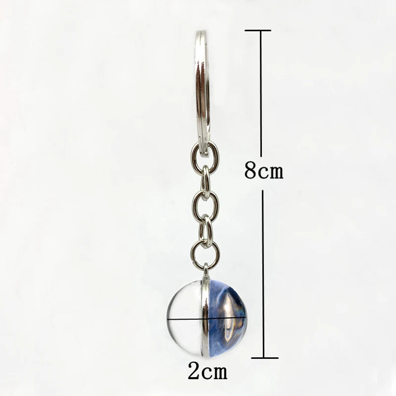 Tree of Life Glass Ball Keychain | 20mm Double - sided Pendant - Afrilinker