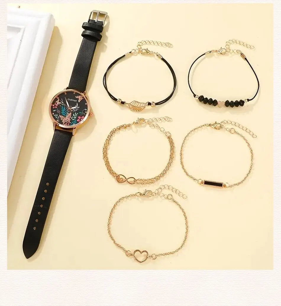Women's Fashion Casual Watch Set - Afrilinker