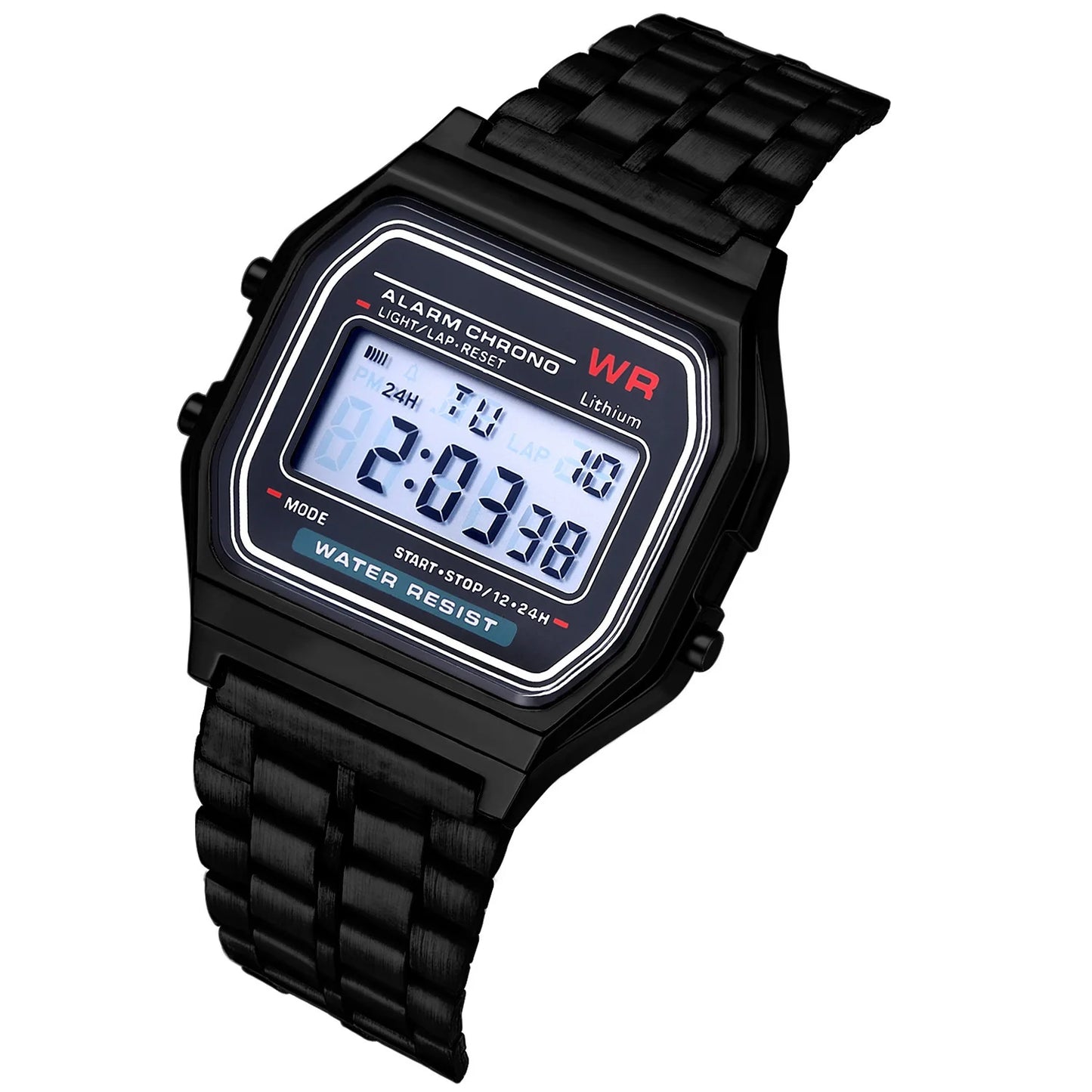 Digital Wristwatch - Stainless Steel Band - Afrilinker