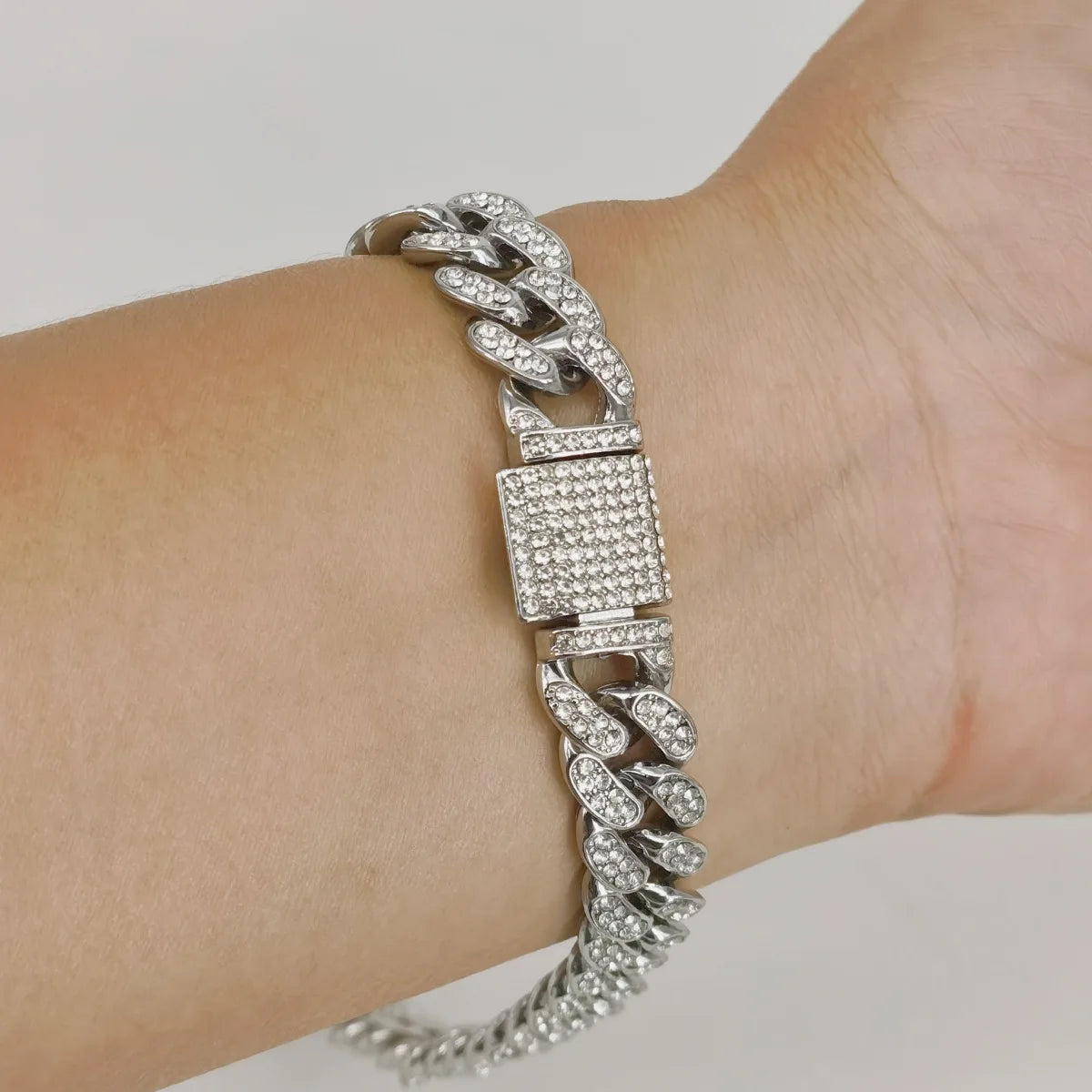 Unisex Hip Hop Iced Out Cuban Chain Necklace - Afrilinker