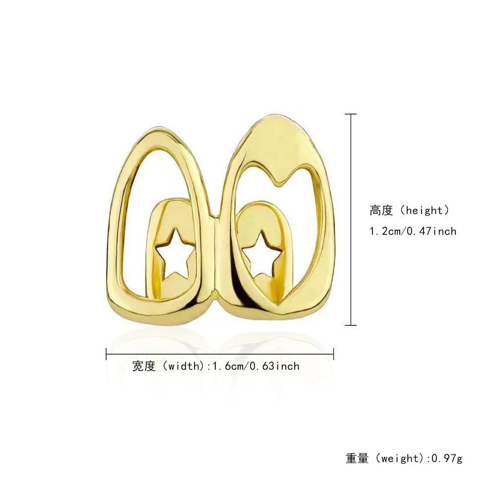 Heart - Shaped Stainless Steel Dental Grills Trendy Body Jewelry - Afrilinker