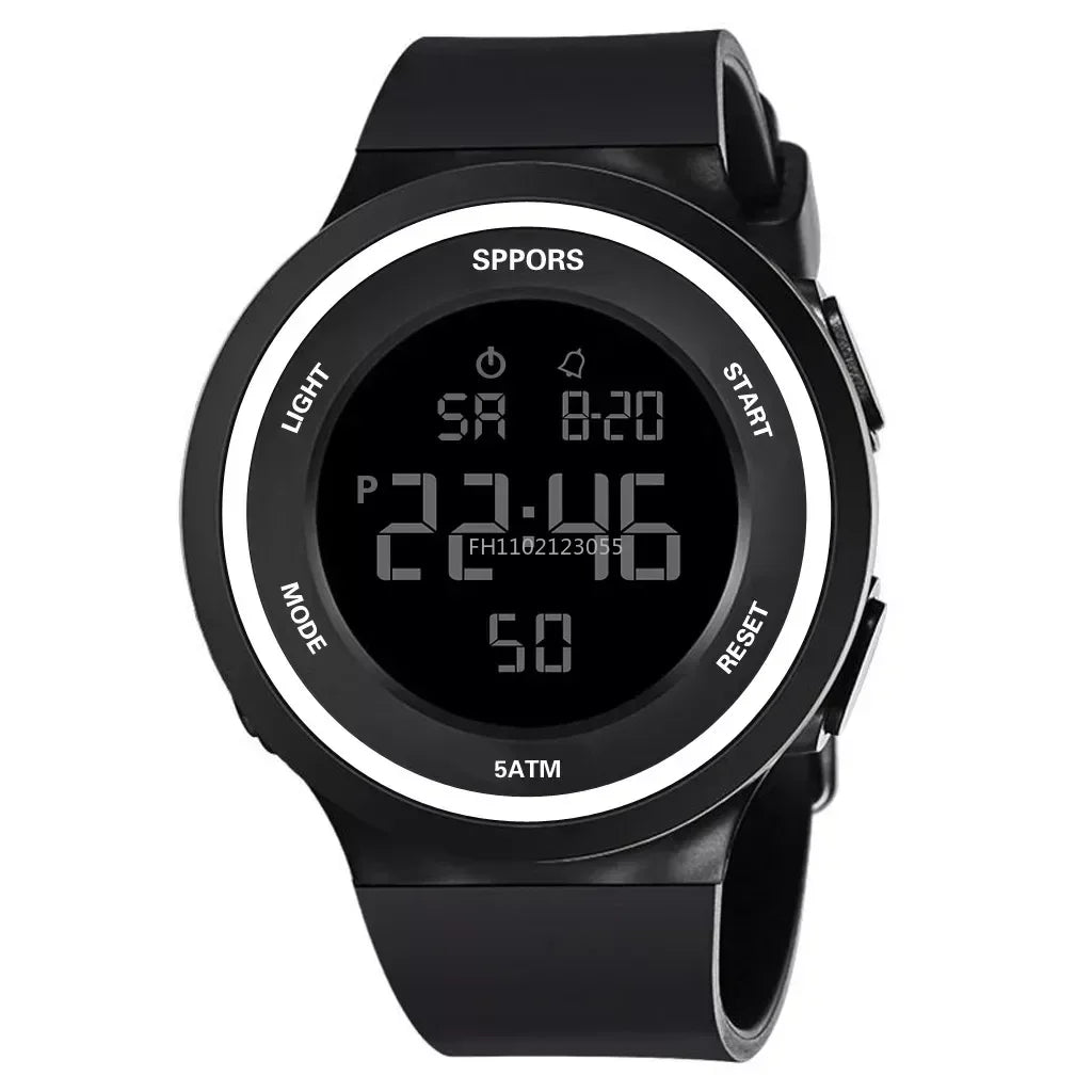 Sport Digital Wristwatch - Silicone Band, 5ATM Design - Afrilinker