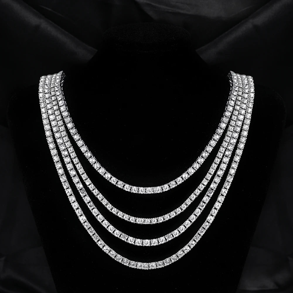 Unisex Hip Hop Iced Out Tennis Chain Necklace - Afrilinker