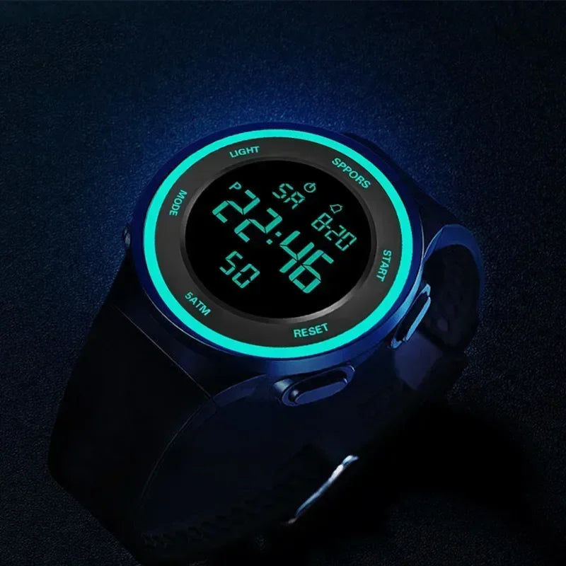 Sport Digital Wristwatch - Silicone Band, 5ATM Design - Afrilinker