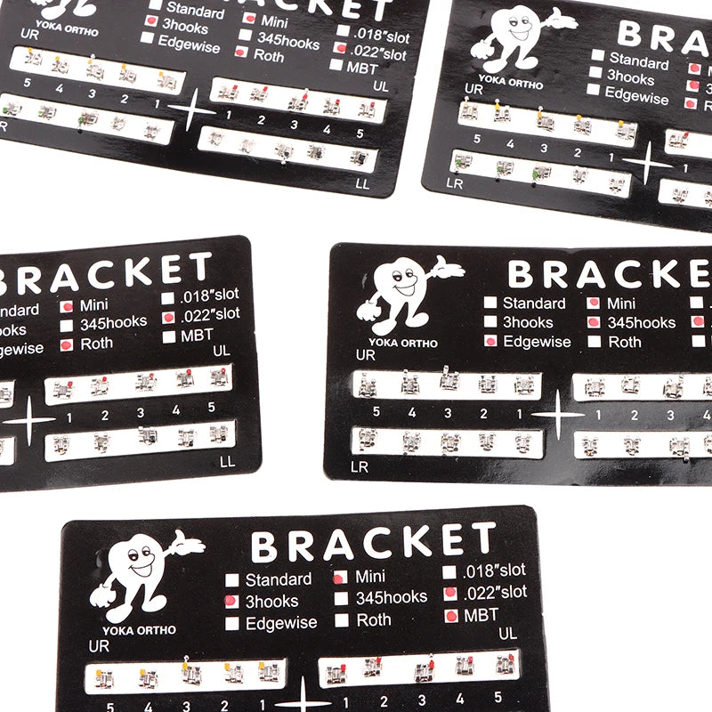 20Pcs Dental Brackets Orthodontic Brace Metal Mini Standard Dentist Bracket Roth MBT 022 Slot Hooks 345 - Afrilinker