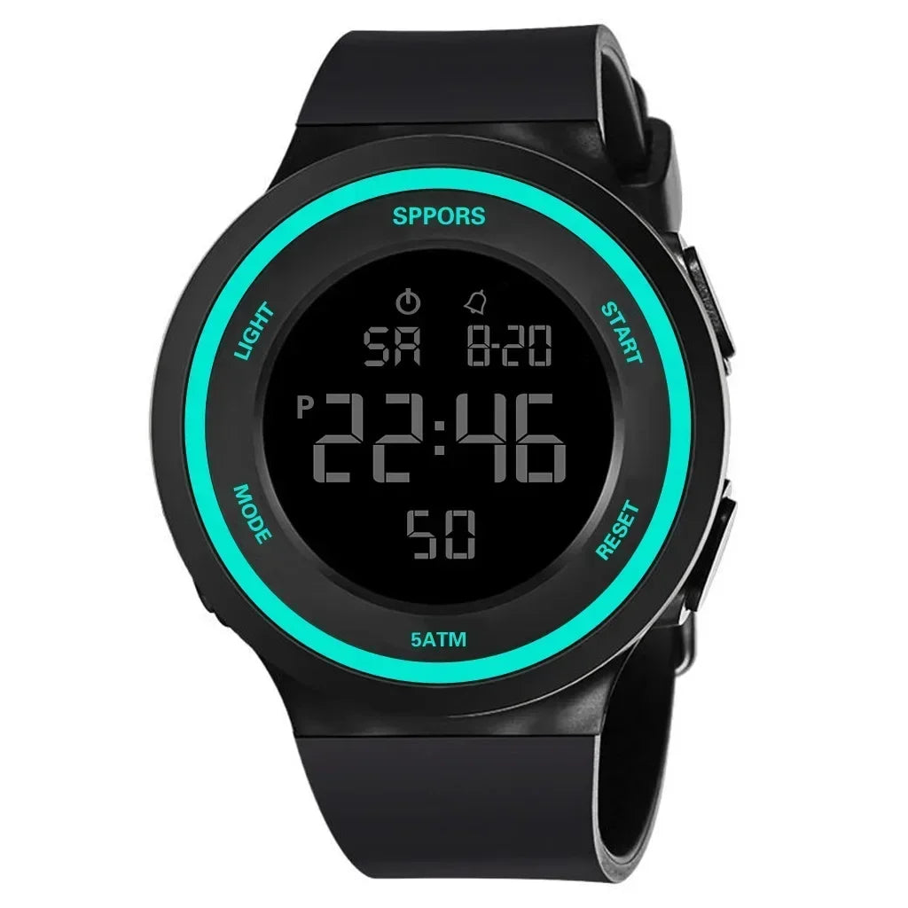 Sport Digital Wristwatch - Silicone Band, 5ATM Design - Afrilinker