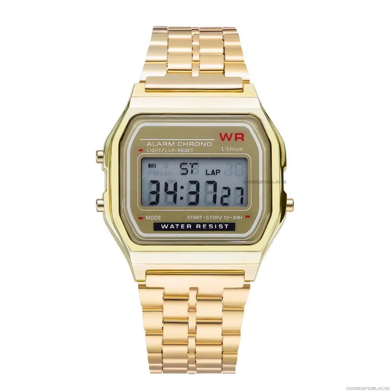 Digital Wristwatch - Stainless Steel Band - Afrilinker
