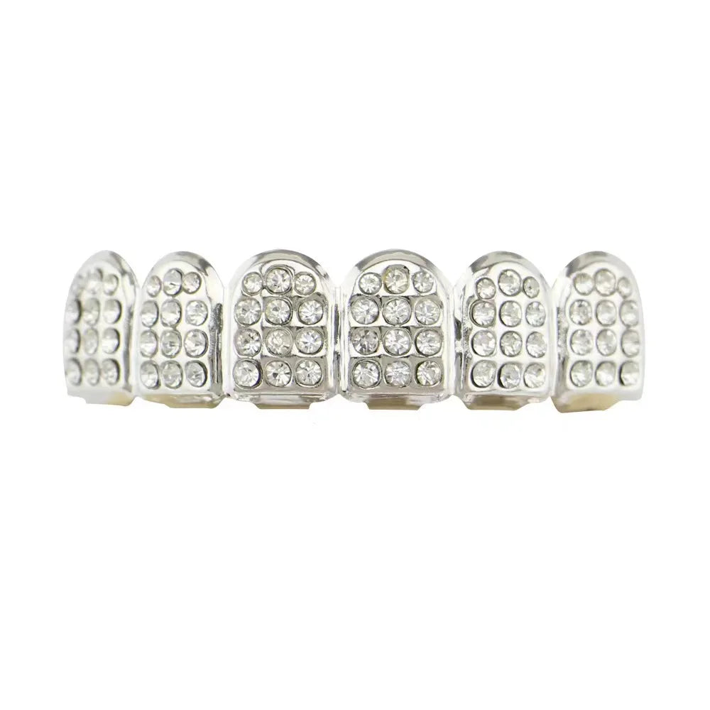 Hip - hop Rock Copper Dental Grillz - Skeleton Pattern - Afrilinker