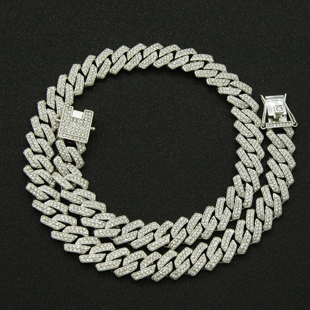 Men's Hip Hop Iced Out Cuban Link Necklace - Afrilinker
