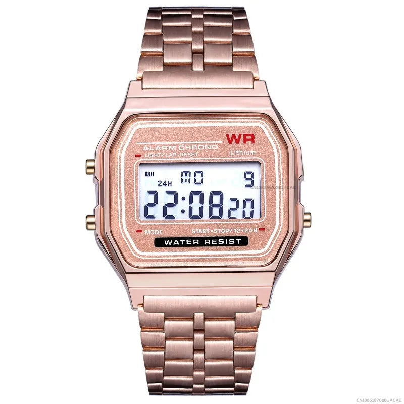 Digital Wristwatch - Stainless Steel Band - Afrilinker