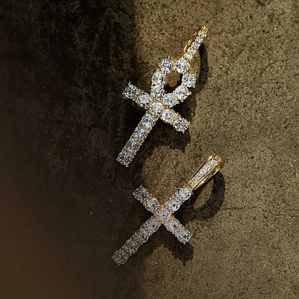 Hip Hop Iced Out Cross Pendant Necklace - Afrilinker