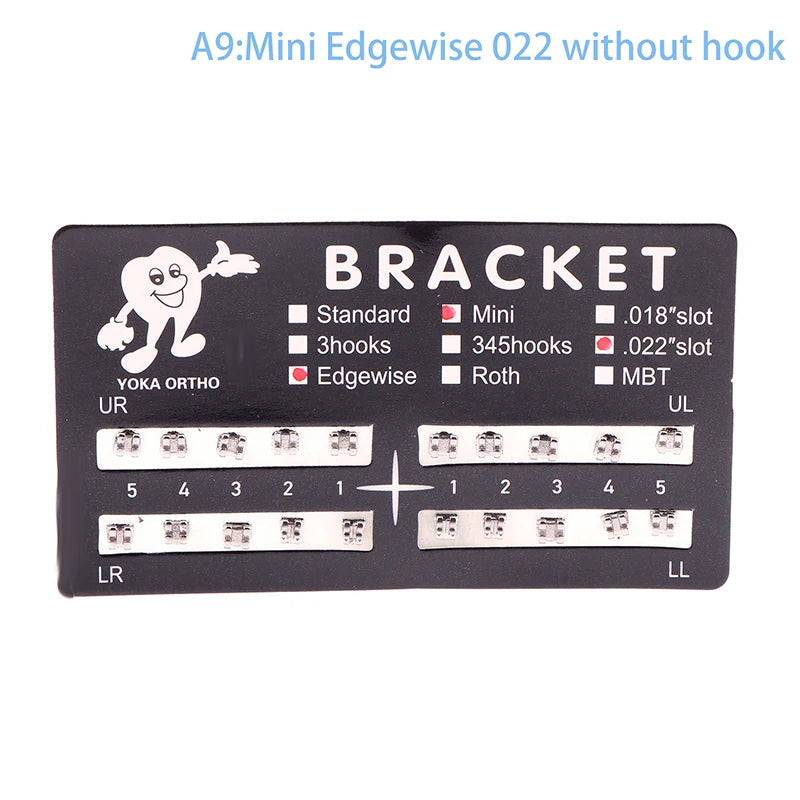 20Pcs Dental Brackets Orthodontic Brace Metal Mini Standard Dentist Bracket Roth MBT 022 Slot Hooks 345 - Afrilinker