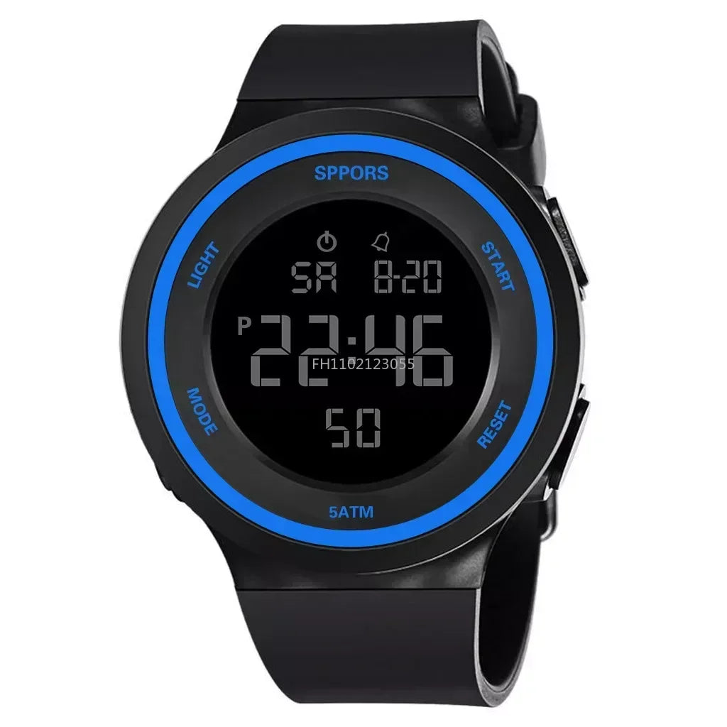 Sport Digital Wristwatch - Silicone Band, 5ATM Design - Afrilinker