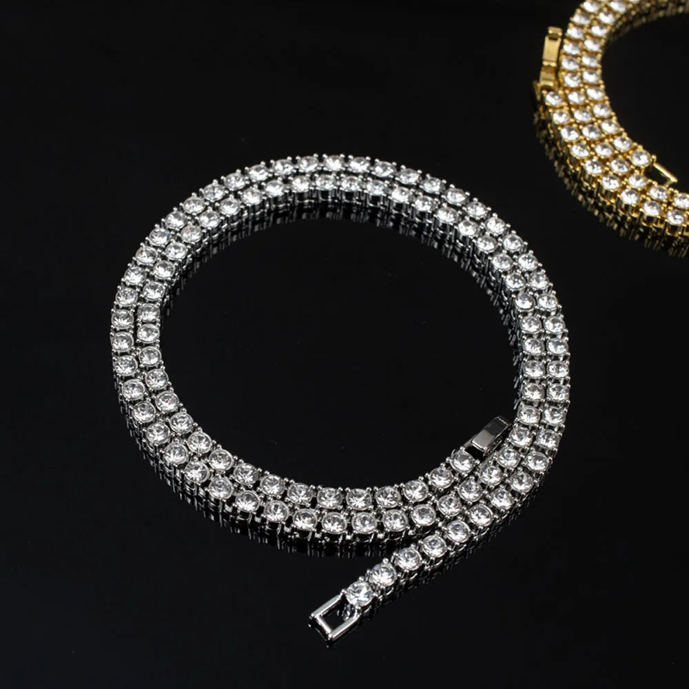 Hip Hop Iced Out 4MM Tennis Chain Necklace - Afrilinker