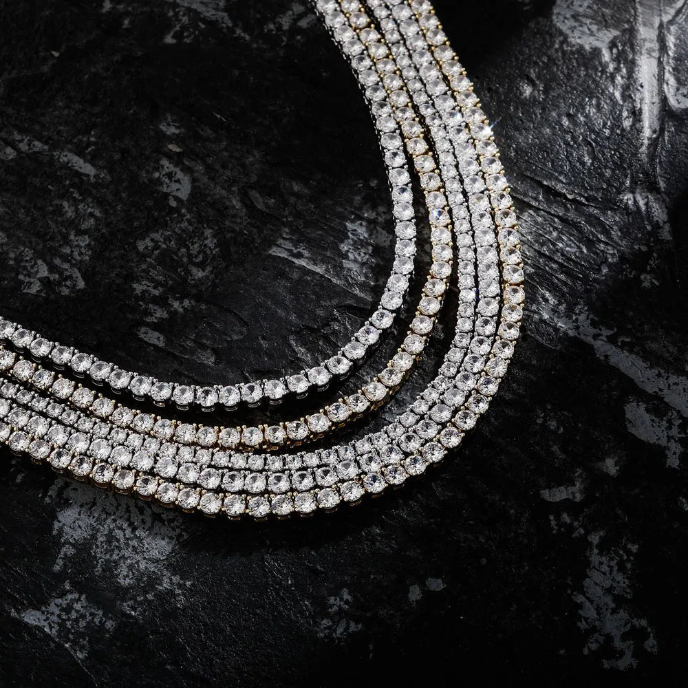Hip Hop Iced Out 4MM Tennis Chain Necklace - Afrilinker
