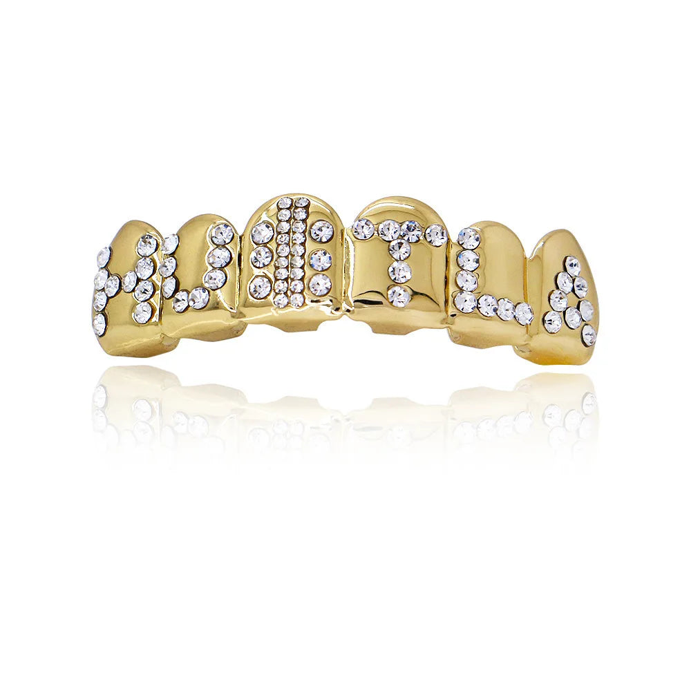 Punk Crystal - Encrusted Dental Grillz Set - Afrilinker