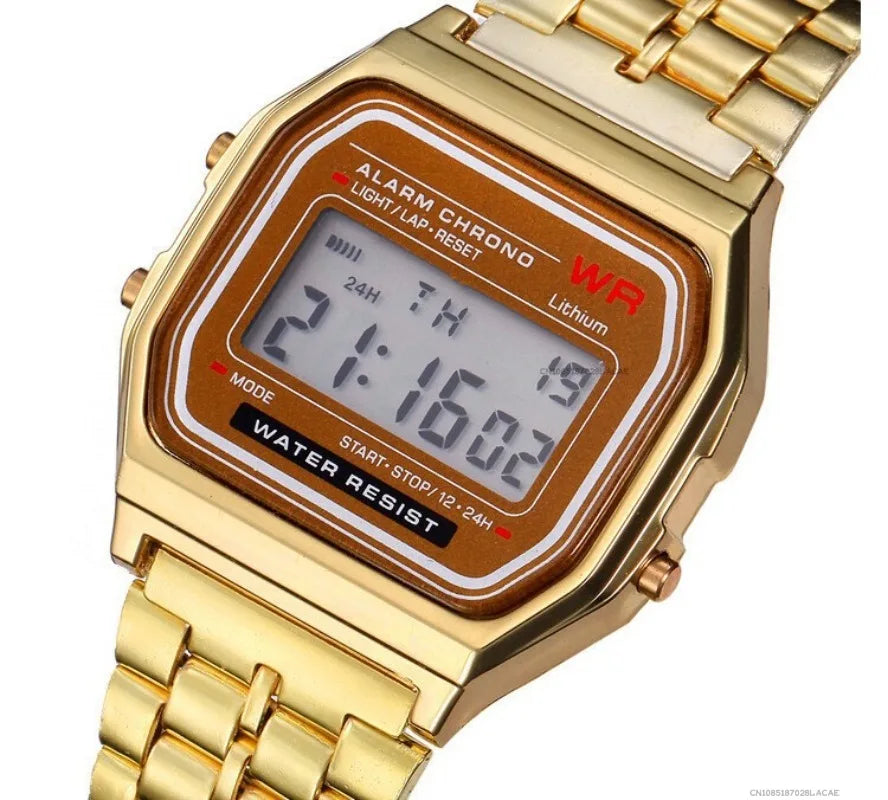 Digital Wristwatch - Stainless Steel Band - Afrilinker