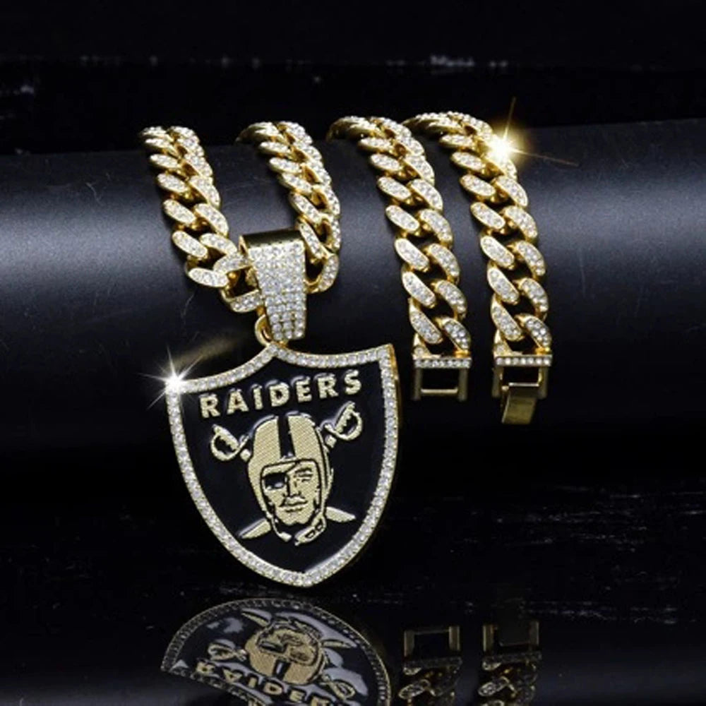 Hip Hop Raiders Pendant Cuban Chain Necklace - Afrilinker