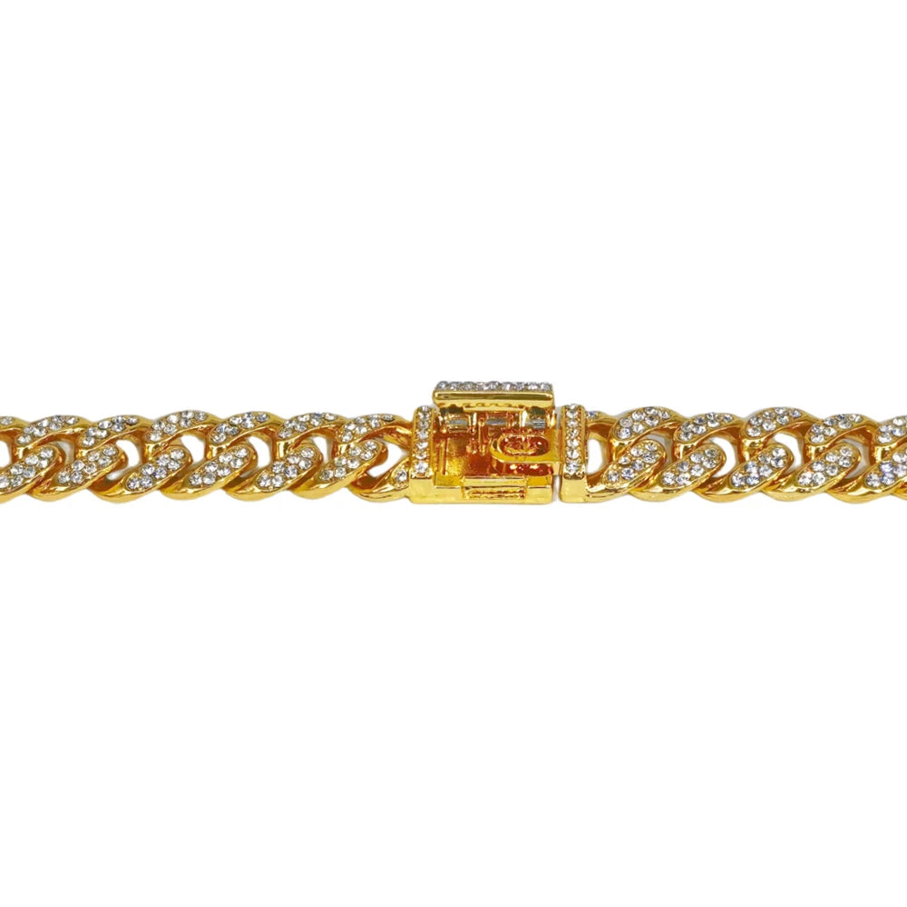 Unisex Hip Hop Iced Out Cuban Chain Necklace - Afrilinker
