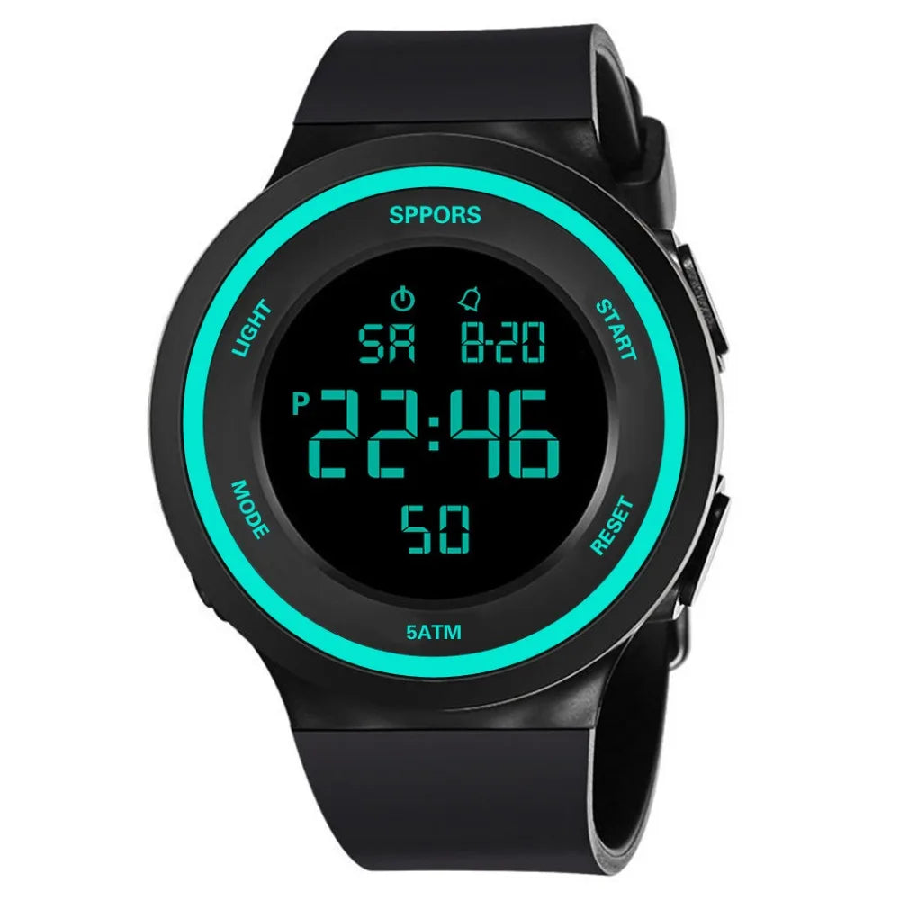Sport Digital Wristwatch - Silicone Band, 5ATM Design - Afrilinker