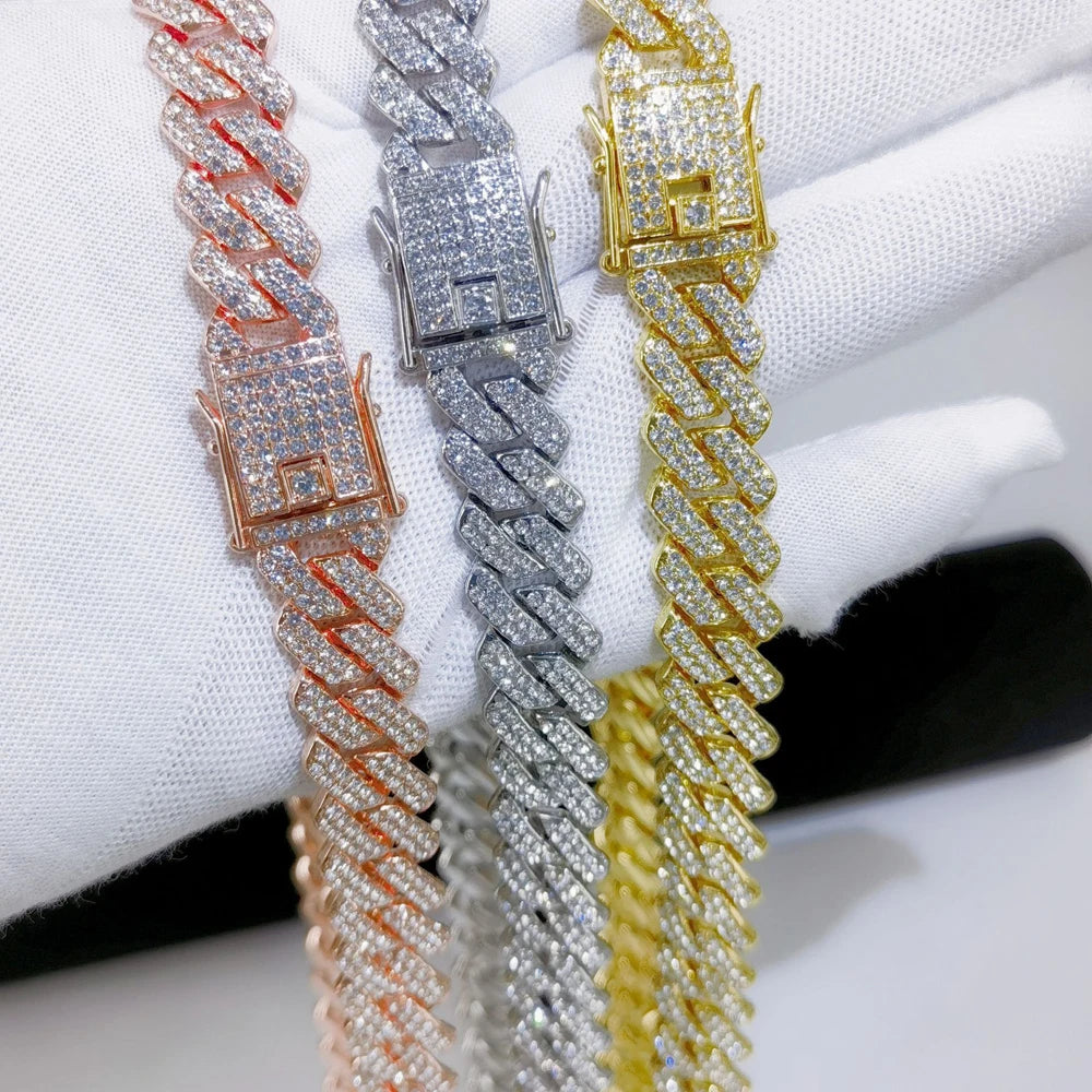 Men's Hip Hop Iced Out Cuban Link Necklace - Afrilinker