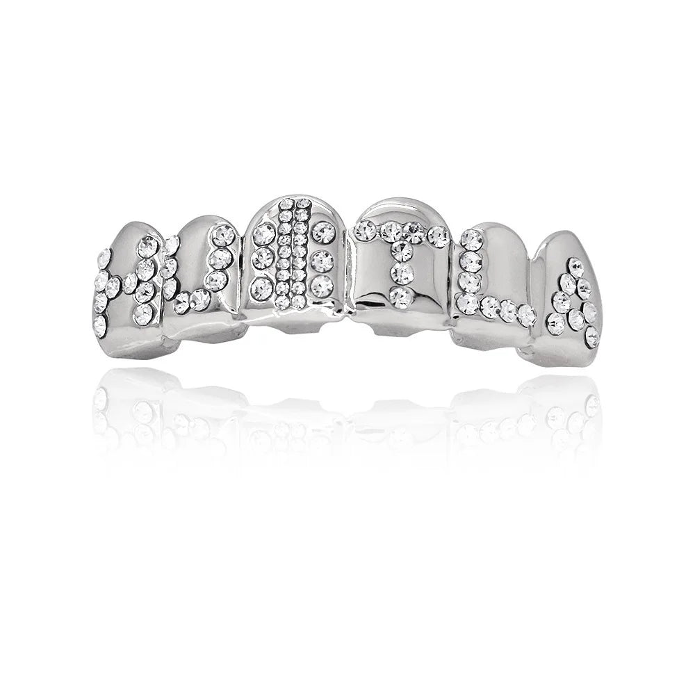 Punk Crystal - Encrusted Dental Grillz Set - Afrilinker