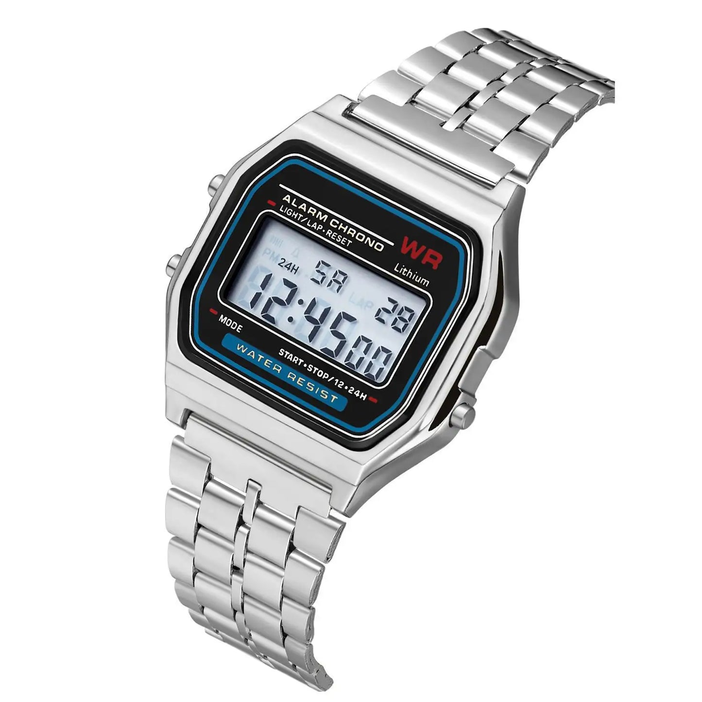 Digital Wristwatch - Stainless Steel Band - Afrilinker