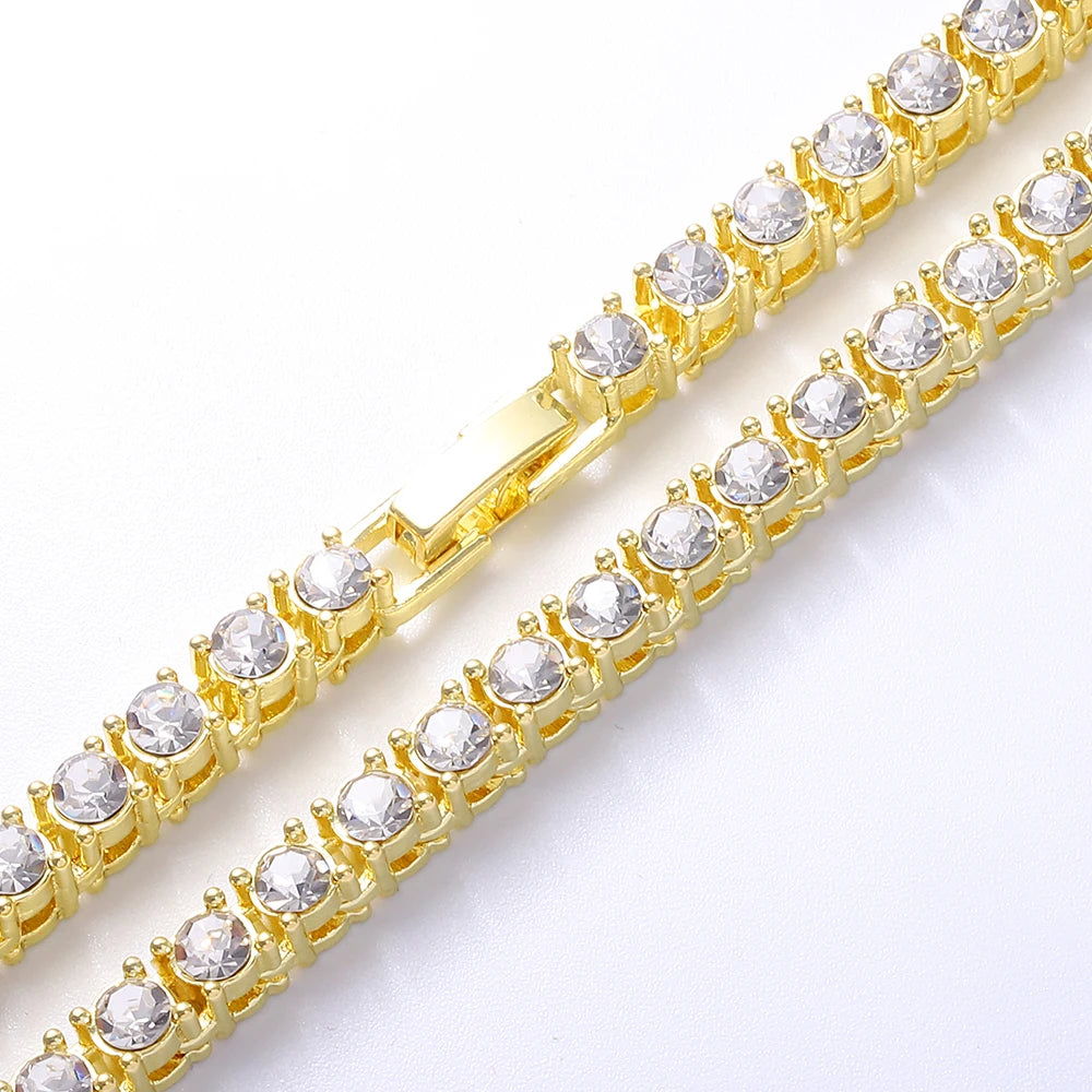 Hip Hop Iced Out 4mm Tennis Chain Necklace - Afrilinker