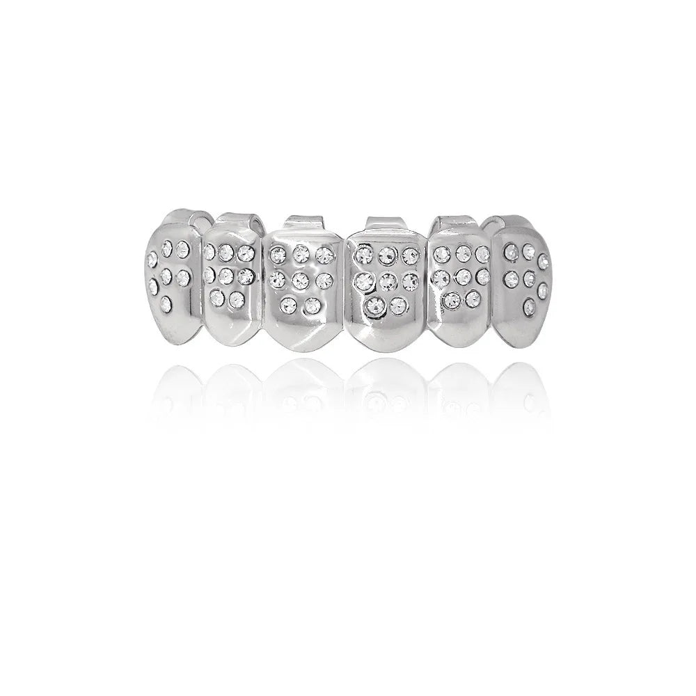 Punk Crystal - Encrusted Dental Grillz Set - Afrilinker