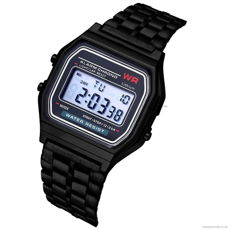 Digital Wristwatch - Stainless Steel Band - Afrilinker