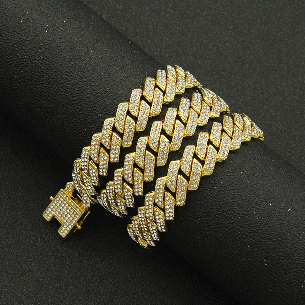 Men's Hip Hop Iced Out Cuban Link Necklace - Afrilinker