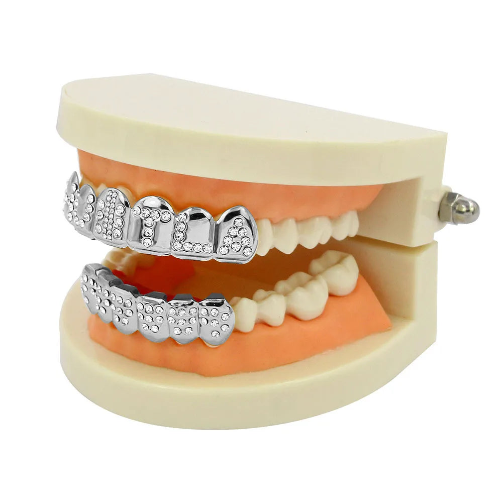 Punk Crystal - Encrusted Dental Grillz Set - Afrilinker