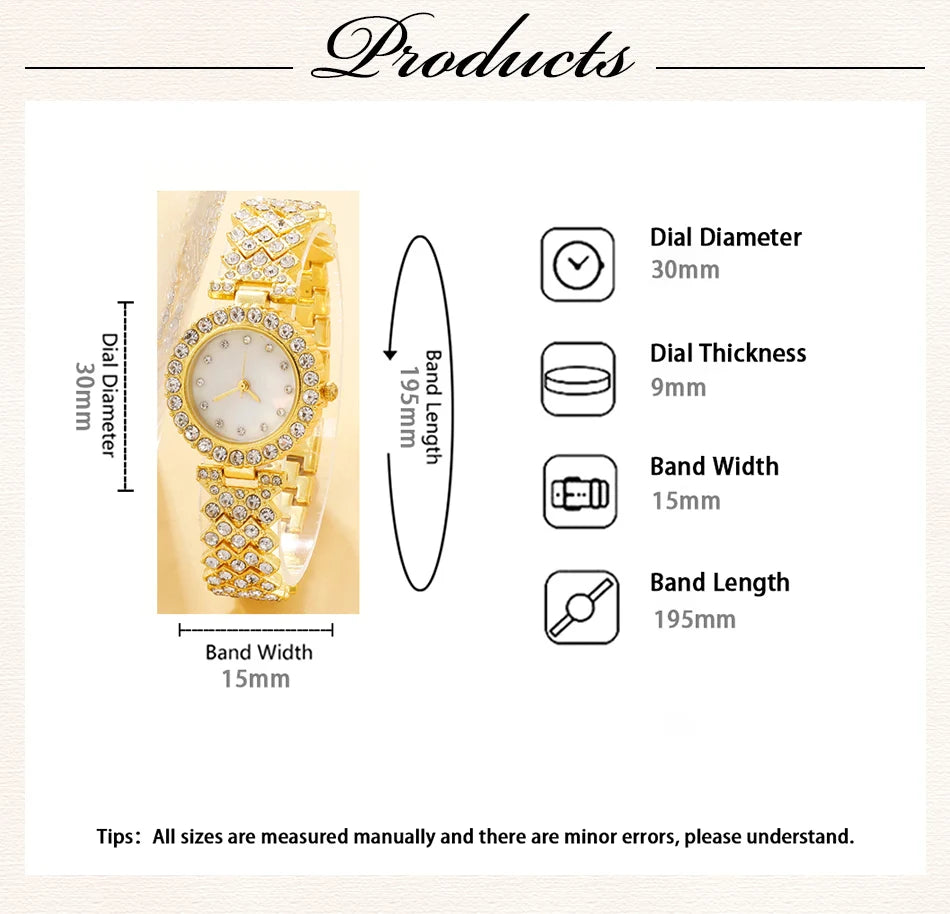 Women's Crystal Watch & Jewelry Set - Afrilinker