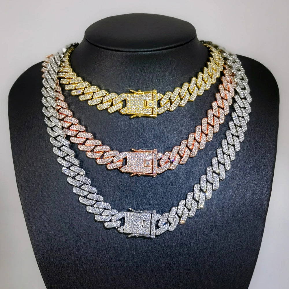 Men's Hip Hop Iced Out Cuban Link Necklace - Afrilinker