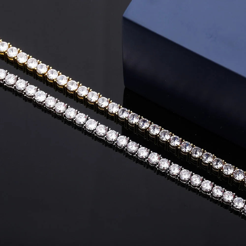 Hip Hop Iced Out 4MM Tennis Chain Necklace - Afrilinker
