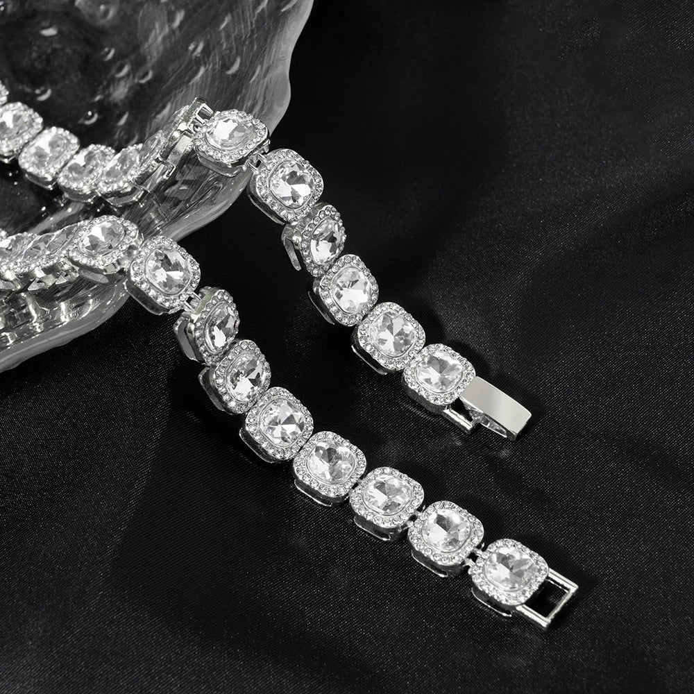 Unisex Hip Hop CZ Stone Iced Out Tennis Chain Necklace - Afrilinker