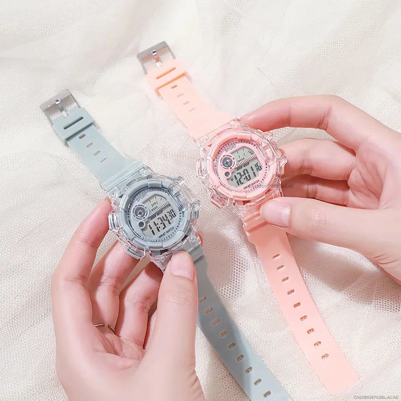 Girls' Digital Sport Watch Set - Colorful Silicone Band - Afrilinker