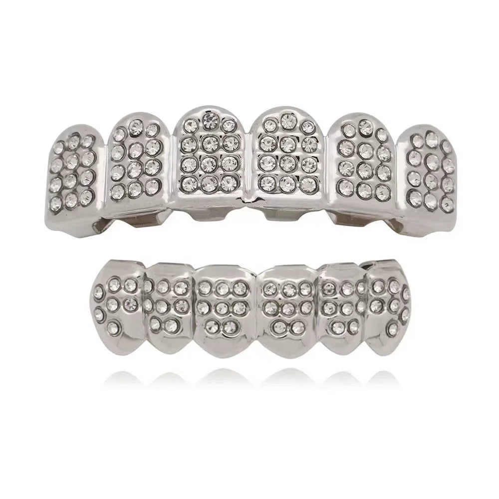 Hip - hop Rock Copper Dental Grillz - Skeleton Pattern - Afrilinker
