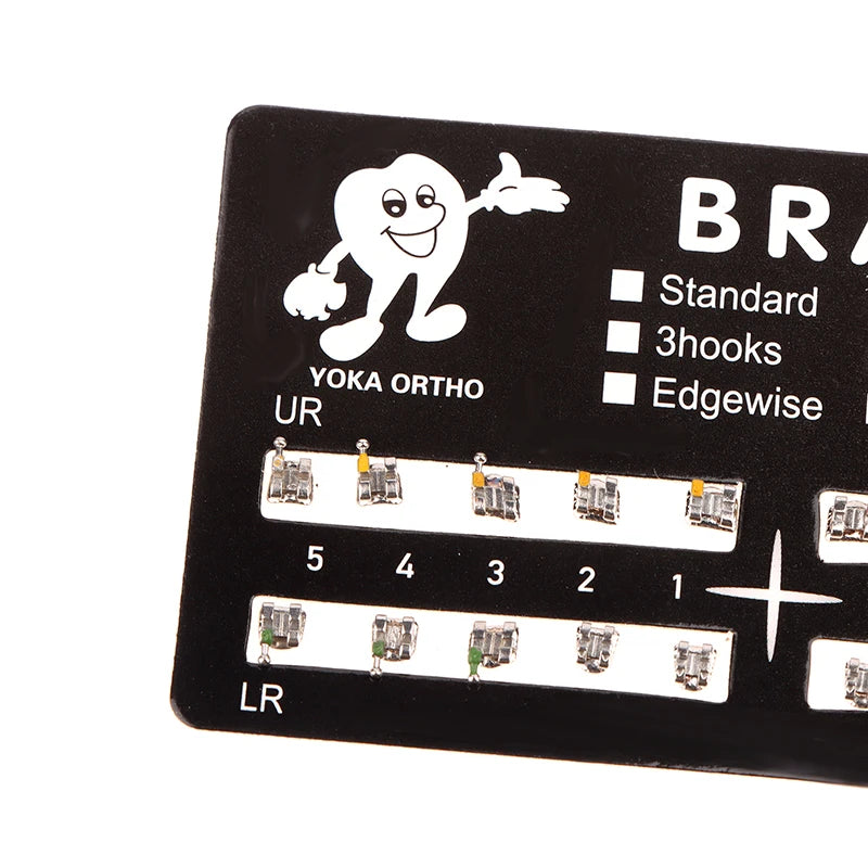 20Pcs Dental Brackets Orthodontic Brace Metal Mini Standard Dentist Bracket Roth MBT 022 Slot Hooks 345 - Afrilinker