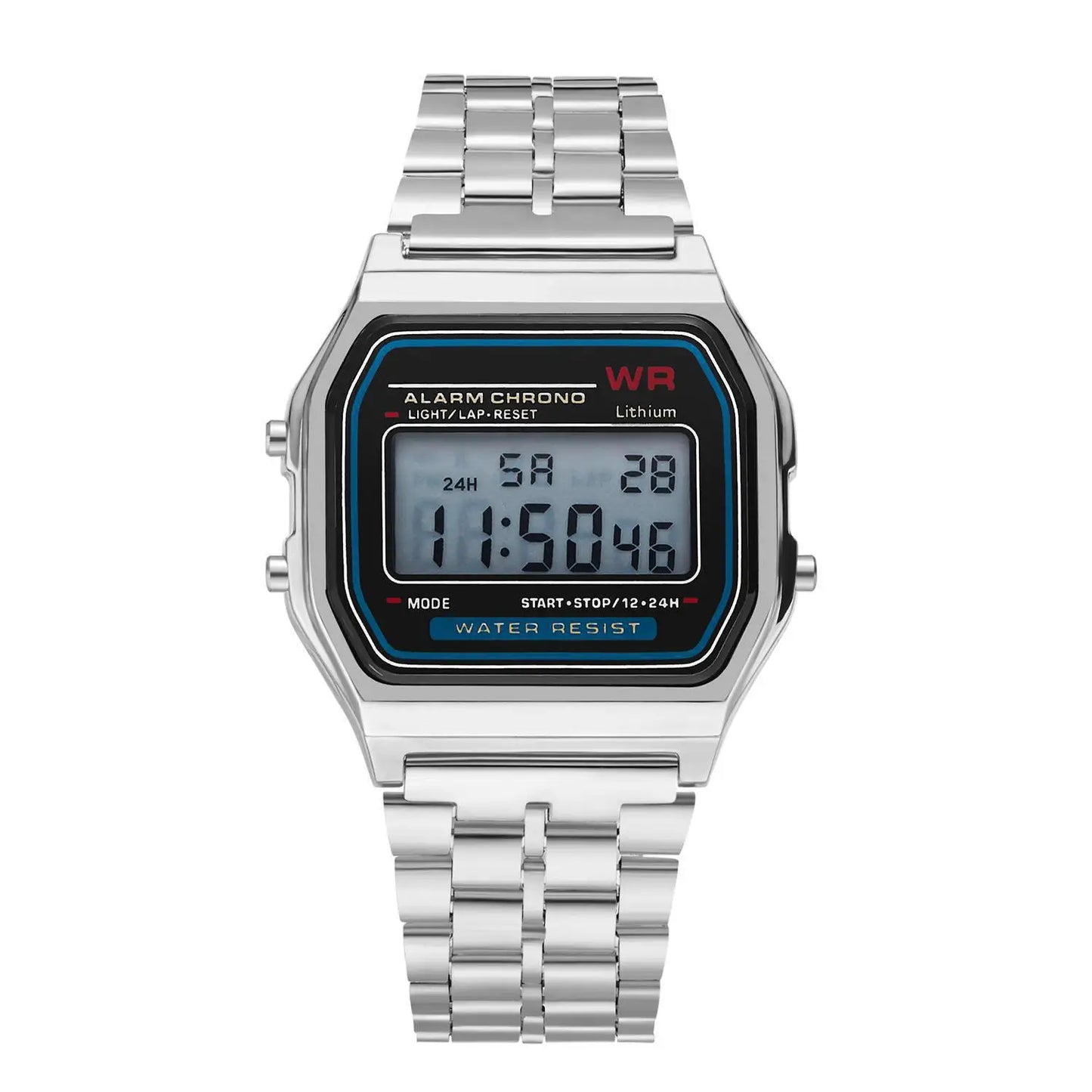 Digital Wristwatch - Stainless Steel Band - Afrilinker