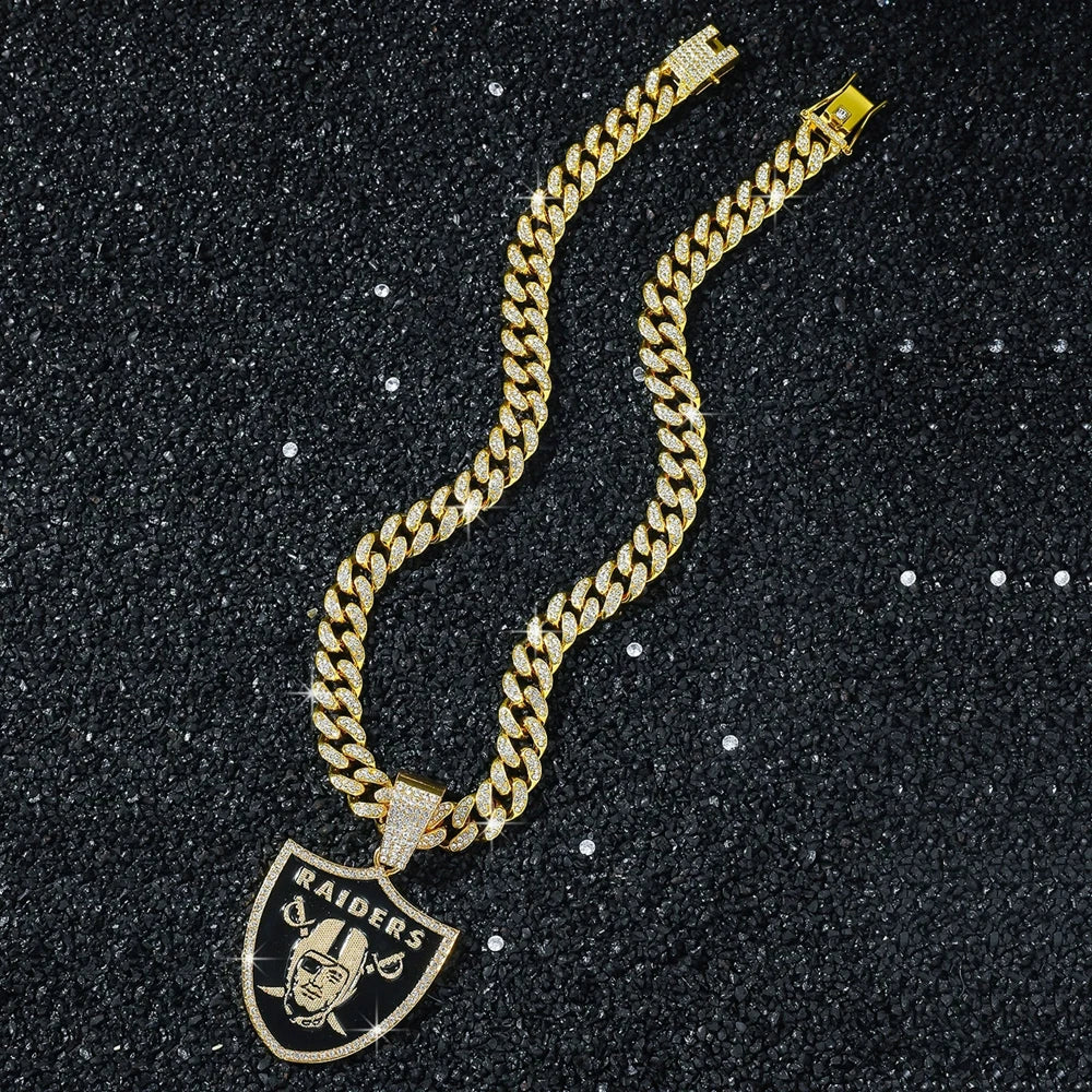 Hip Hop Raiders Pendant Cuban Chain Necklace - Afrilinker