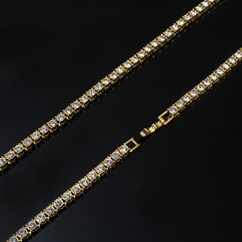 Hip Hop Iced Out 4MM Tennis Chain Necklace - Afrilinker