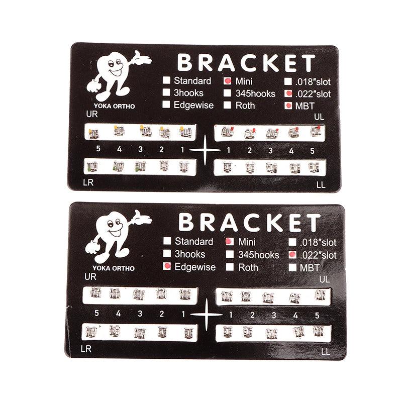 20Pcs Dental Brackets Orthodontic Brace Metal Mini Standard Dentist Bracket Roth MBT 022 Slot Hooks 345 - Afrilinker
