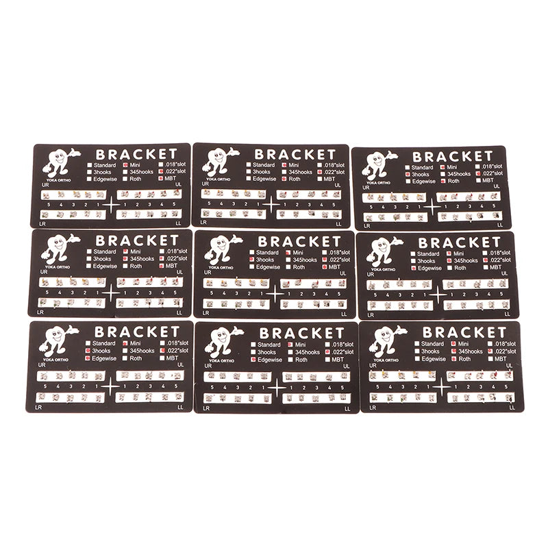 20Pcs Dental Brackets Orthodontic Brace Metal Mini Standard Dentist Bracket Roth MBT 022 Slot Hooks 345 - Afrilinker