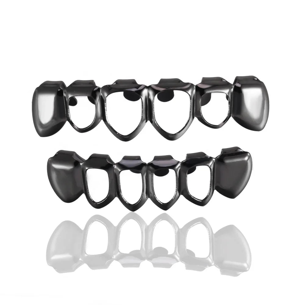 Punk Copper Hip-hop Grillz - 4 Colors (Gold/Silver/Rose Gold/Gun Black) - Afrilinker