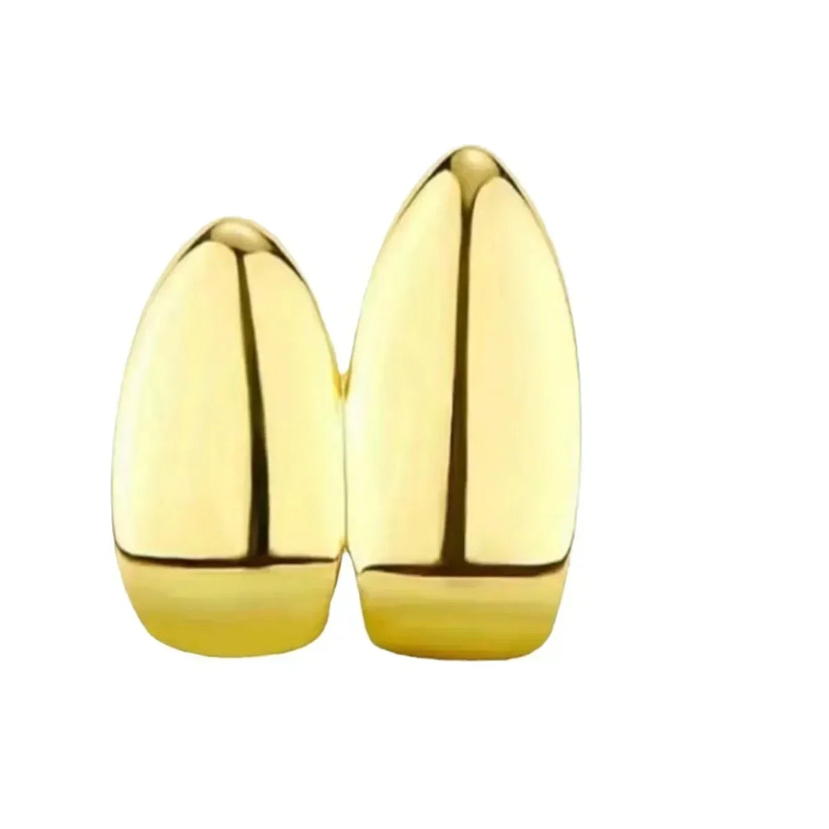 3CPS/Set Gold Silver-Plated Hip Hop Teeth for Mouth Grillz Caps Top&Bottom Grill Set Vampire Teeth for Halloween Party Sets - Afrilinker