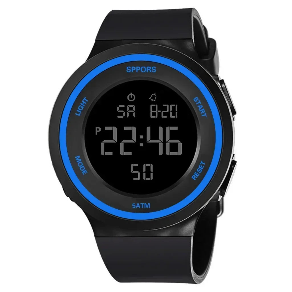 Sport Digital Wristwatch - Silicone Band, 5ATM Design - Afrilinker